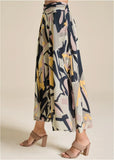 Printed Flowy Pants Navy Multi
