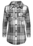 Plaid Jacket Black White