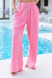 Daphne Pink Acid Wash Gauze Pant