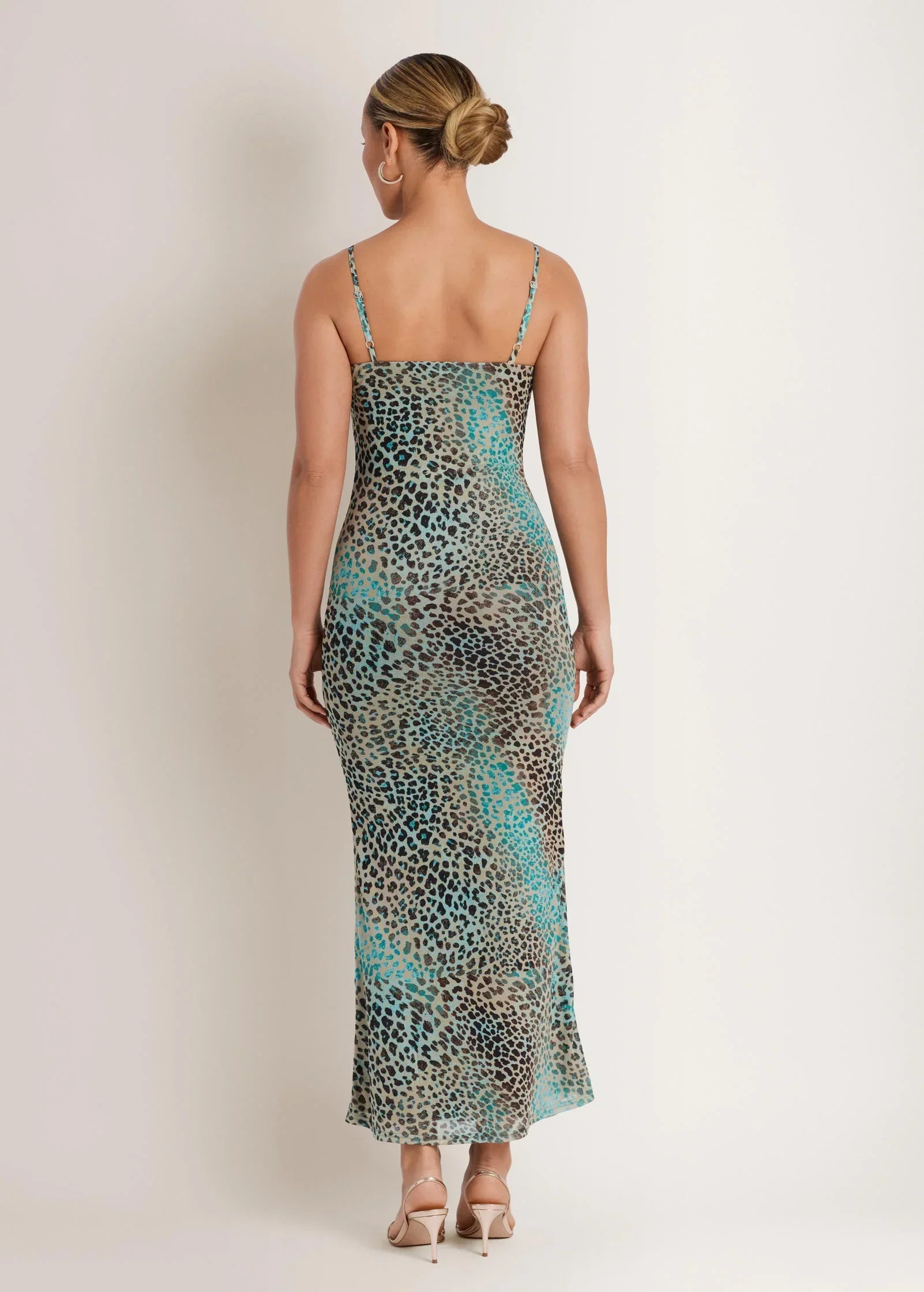 Abstract Leopard Maxi Dress Brown Sage Animal