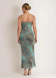 Abstract Leopard Maxi Dress Brown Sage Animal