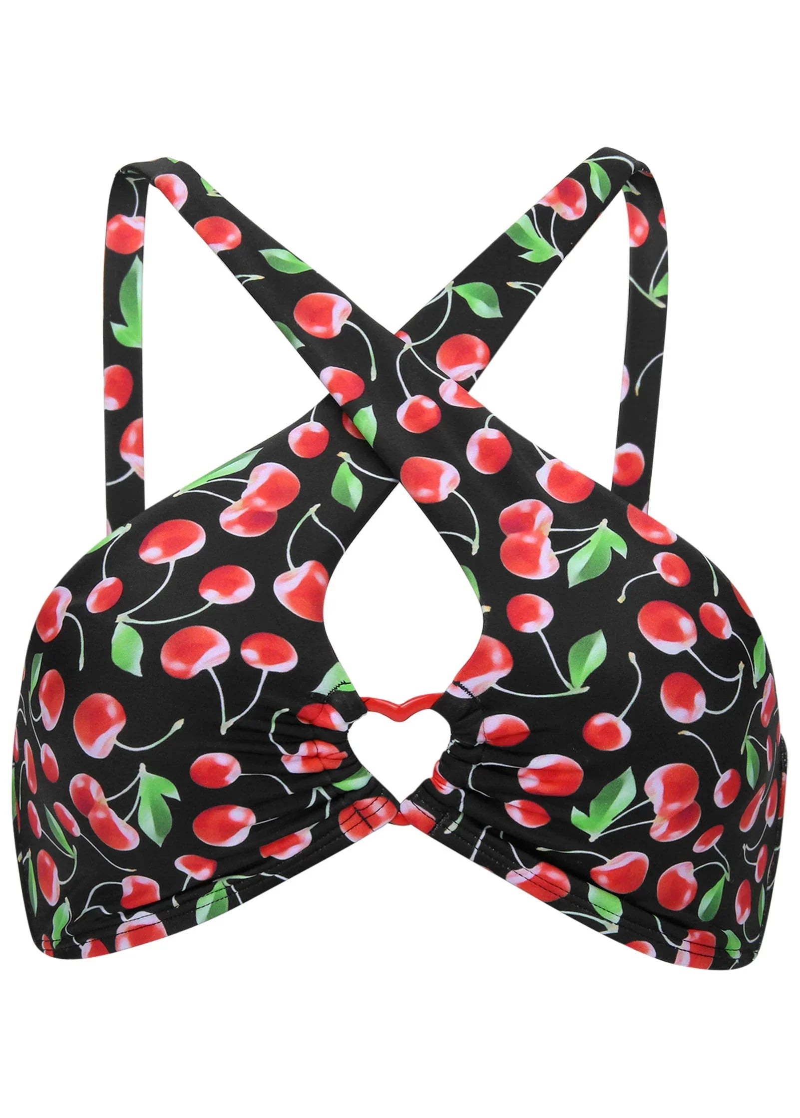 Heart Cross Halter Top Very Cherry