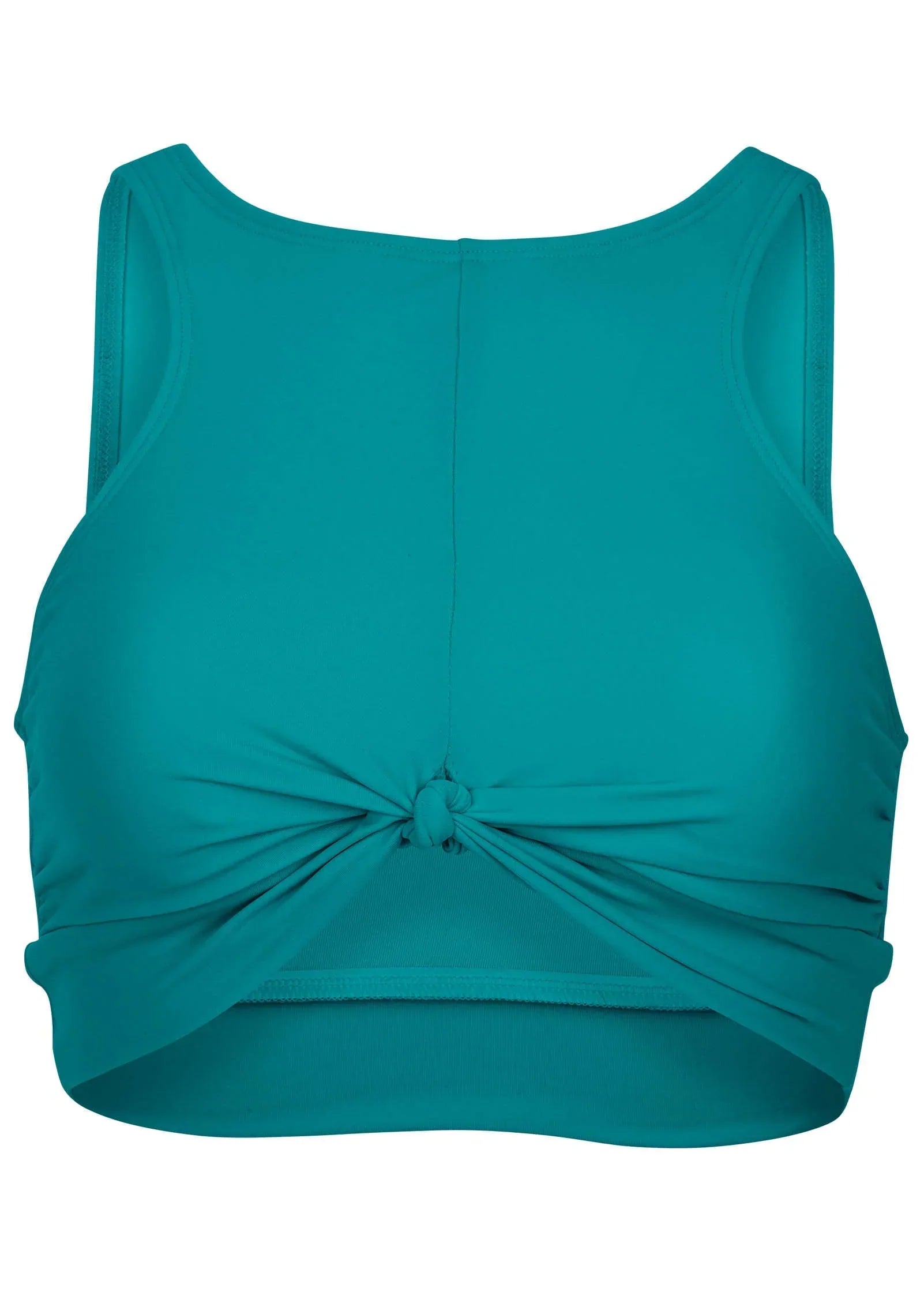 Knot High Neck Top Teal