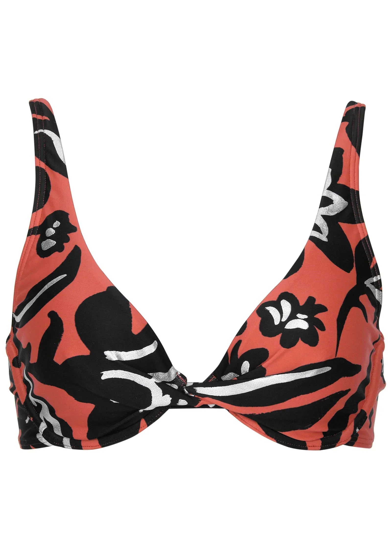 Antigua Twist Underwire Top Foiled Painterly Floral