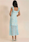 Ruffle Detail Maxi Dress Dancing Whimsy Floral