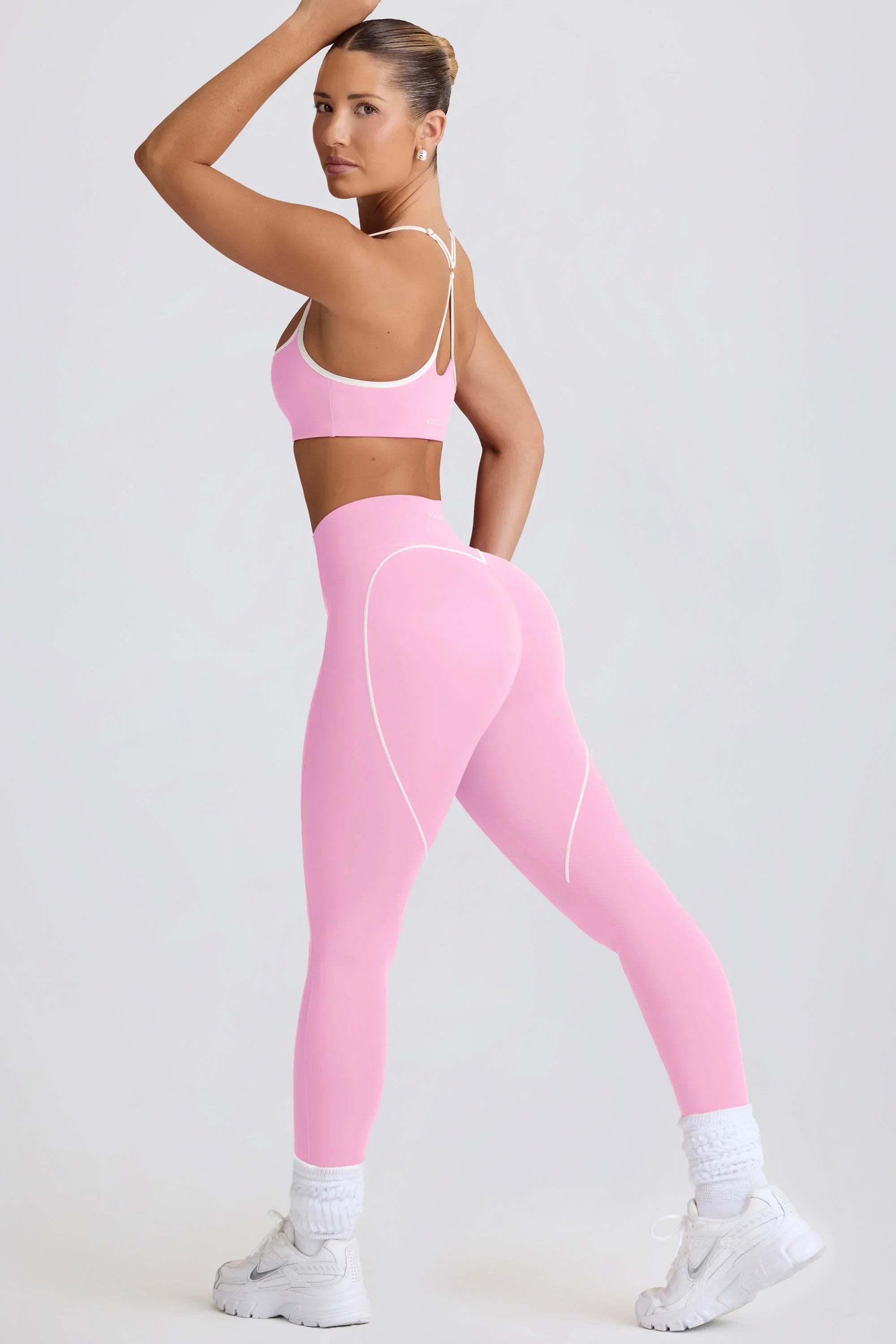 Soft Active Mid Rise Leggings in Baby Pink
