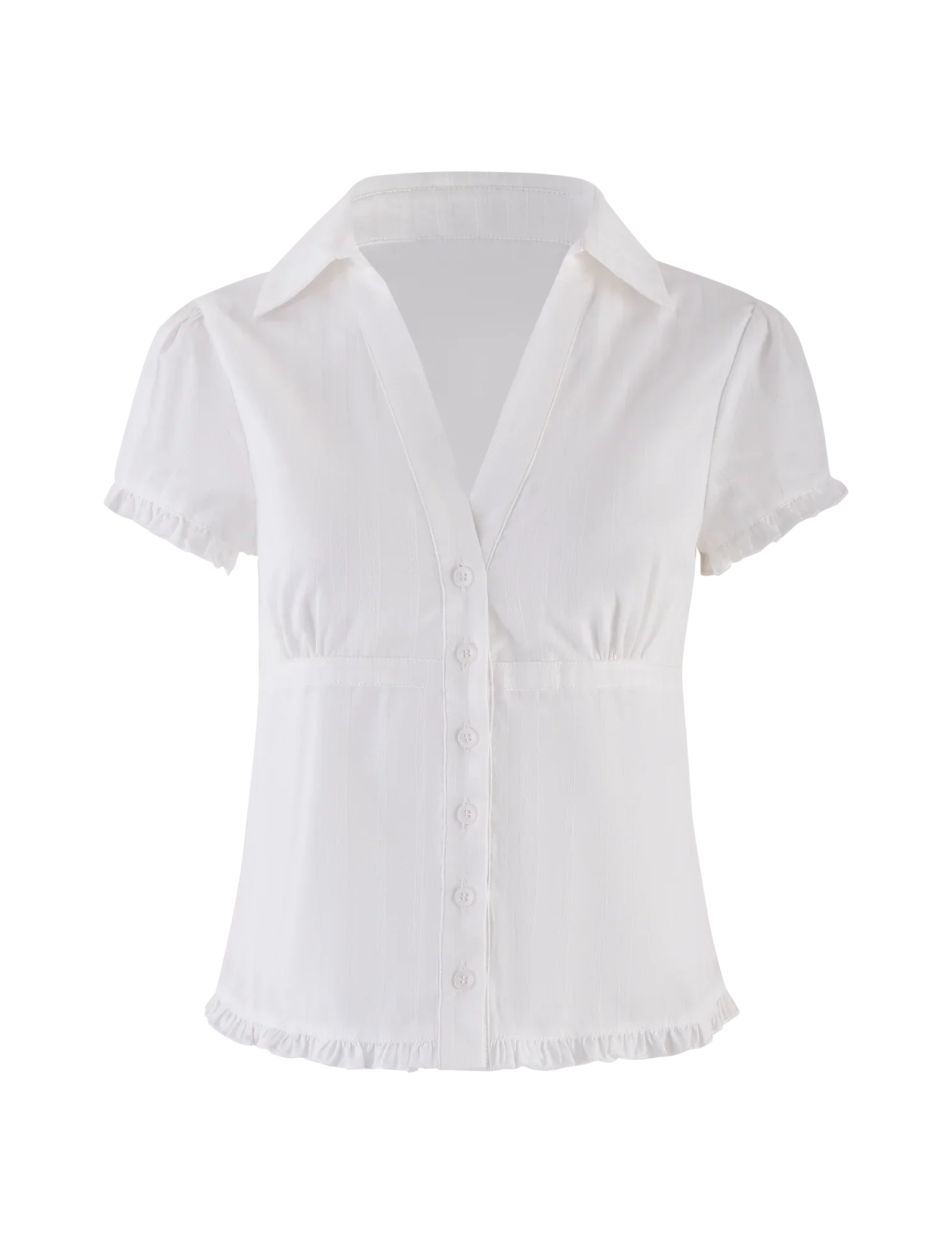 VALERIE SHORT SLEEVE SHIRT WHITE