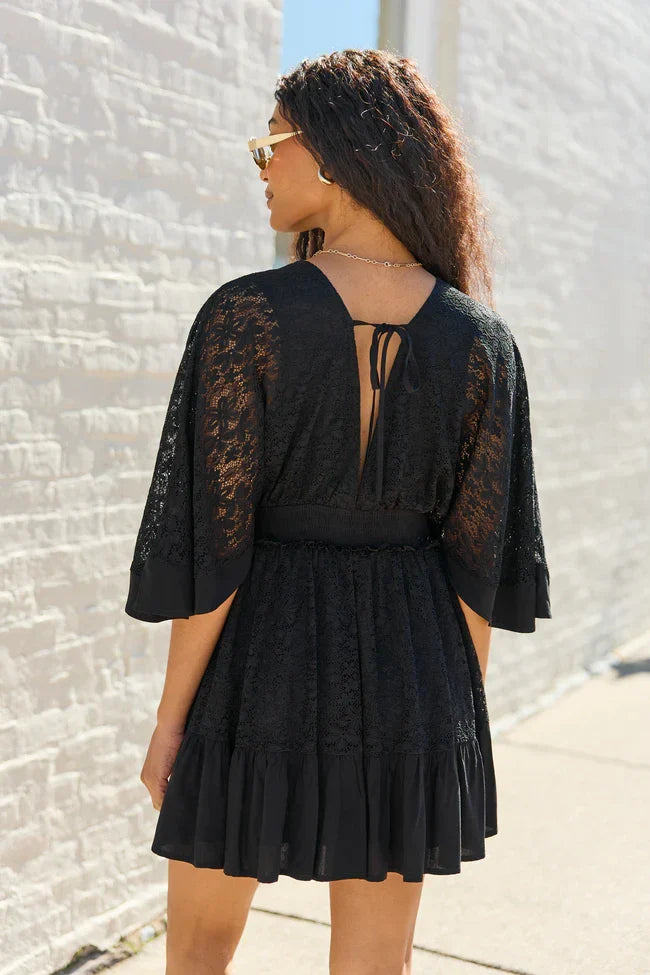 Riverly Black Lace Dress