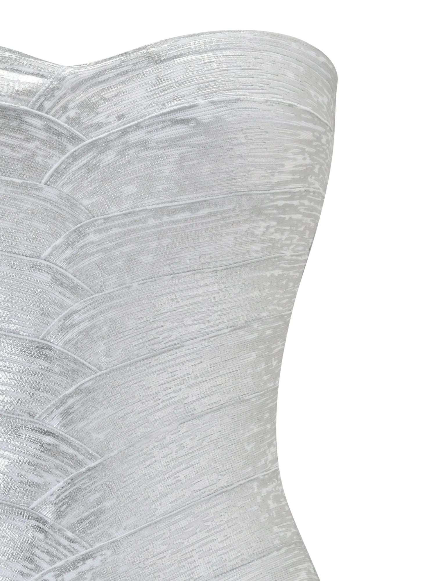NIYA METALLIC BANDAGE DRESS LIQUID SILVER