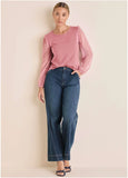 Dot Mesh Sleeve Top Polignac