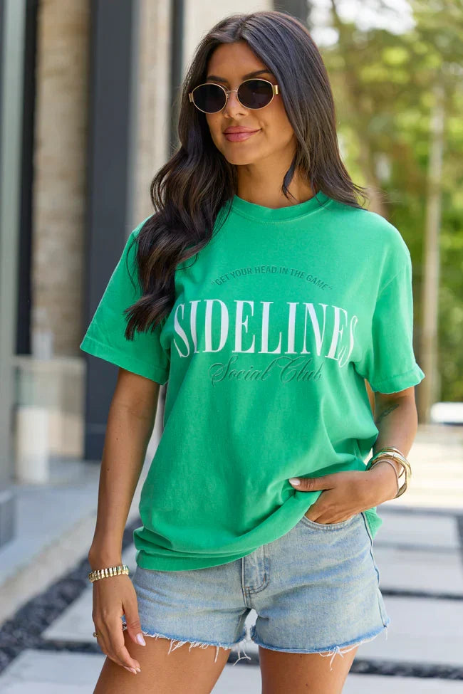 Head In The Game Green Graphic Tee