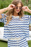 Sienna Blue Stripe Sweater