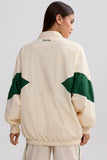 Oversized Colourblock Track Jacket in Marble