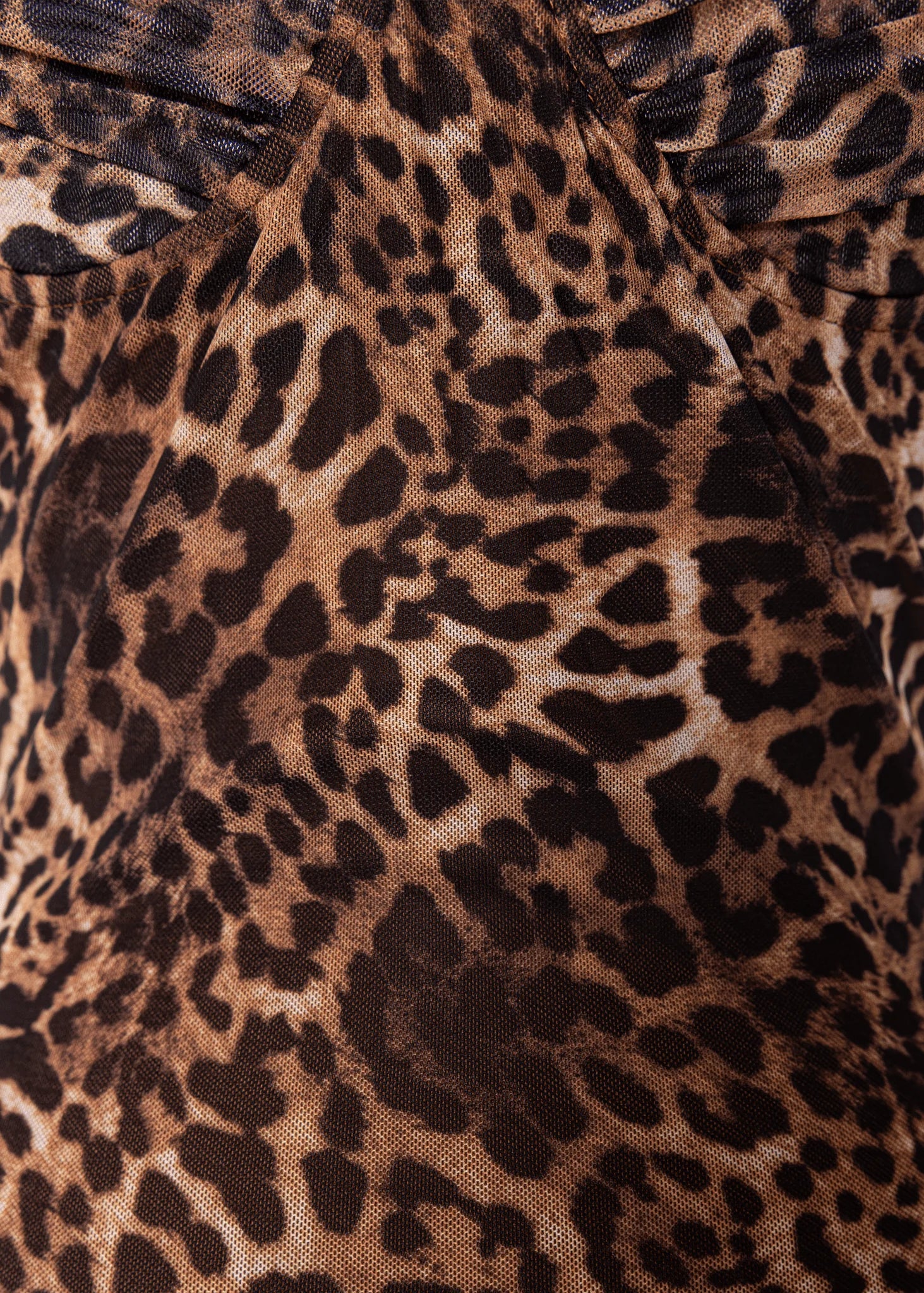 Sahara Nights Bodycon Midi Dress Leopard Print