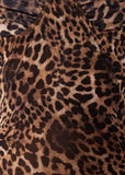 Sahara Nights Bodycon Midi Dress Leopard Print