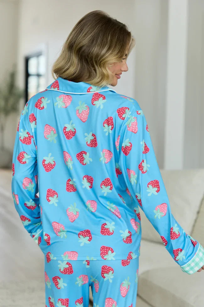 Cozy Crush Long Sleeve Pajama Top Berry Bliss