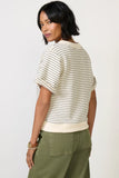 Briggs Stripe V Neck Sweatshirt