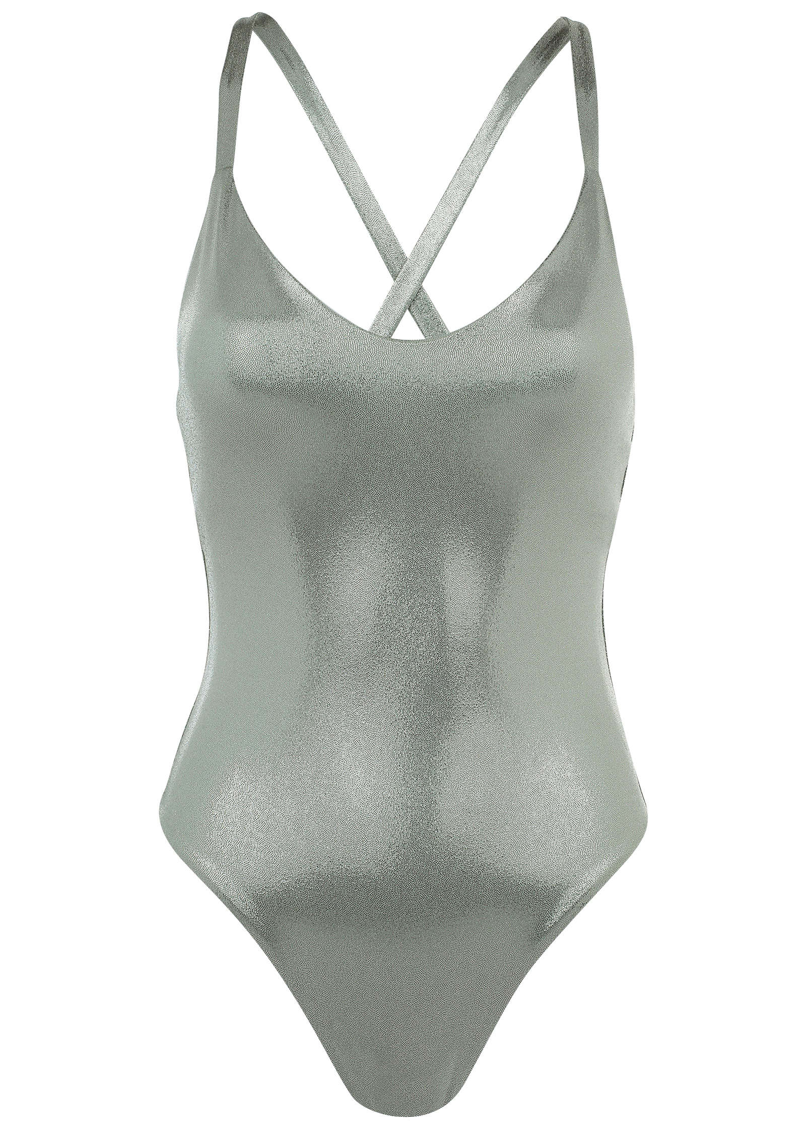 Shine Tulum Swimsuit Silver Metallic