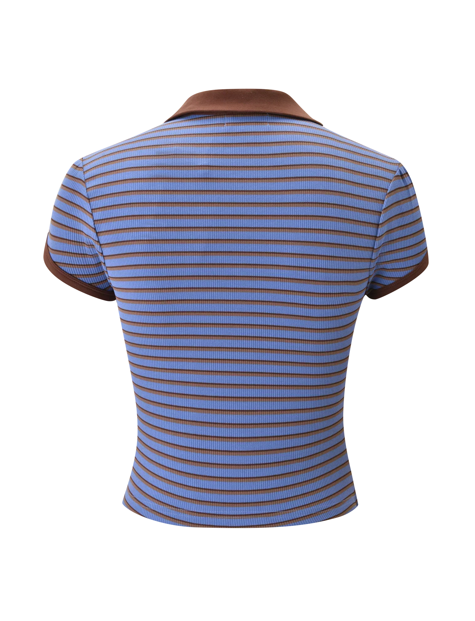 KAYDIN TOP BLUE AND BROWN STRIPE