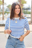 Beach Breeze Blue Striped Tee