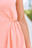 Hayes Orange Side Cinch Dress
