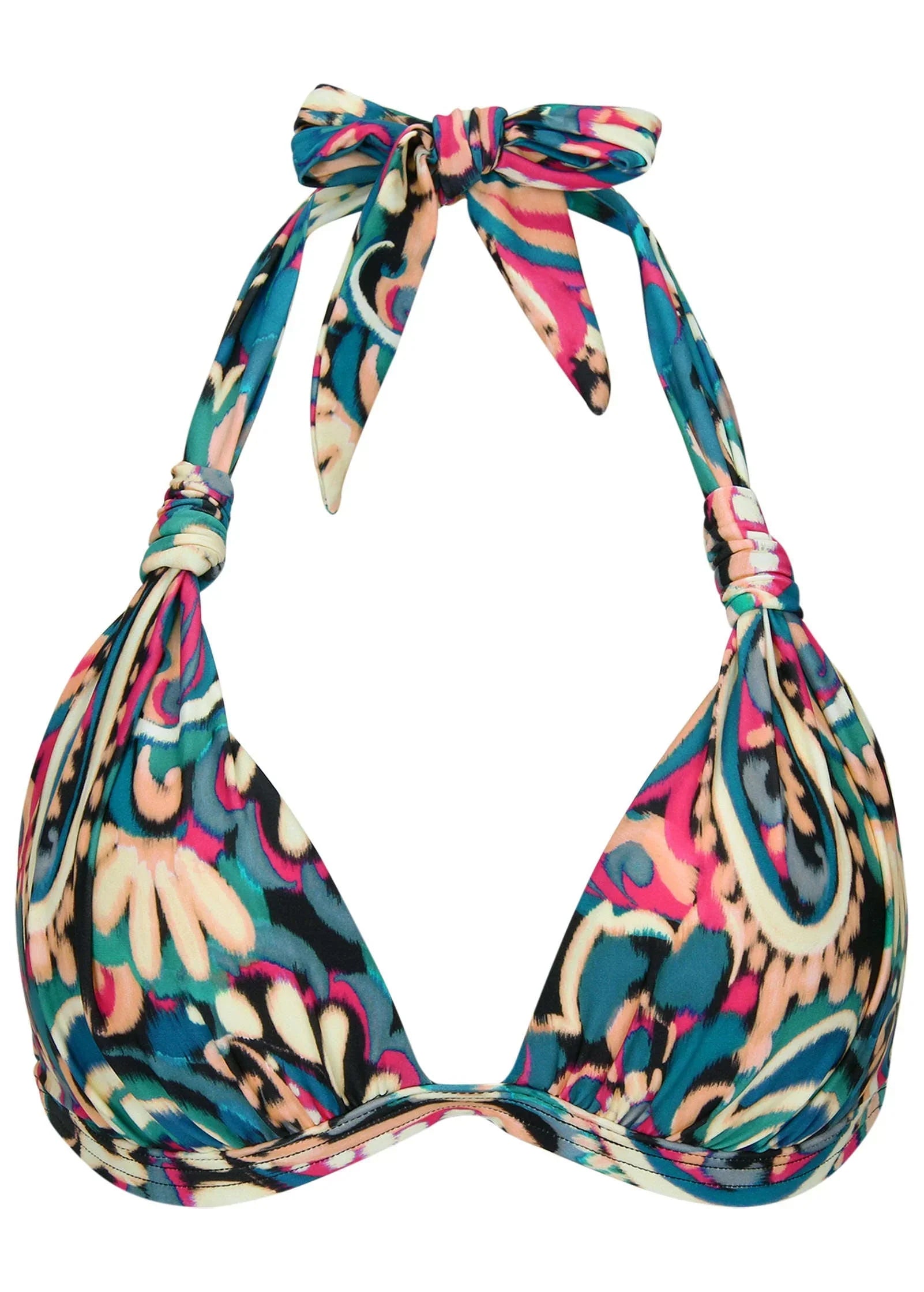 Goddess Push Up Bikini Top Fuzzy Paisley