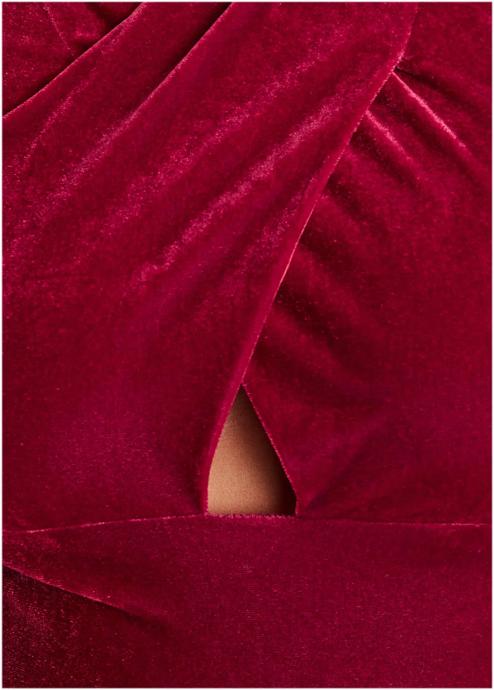 Stretch Velvet Cutout Dress Haute Red