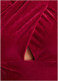 Stretch Velvet Cutout Dress Haute Red