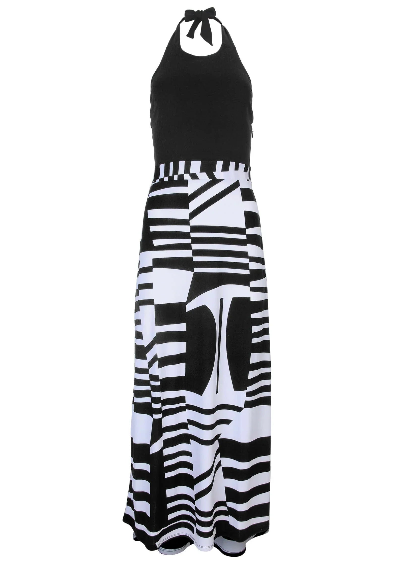Twofer Maxi Dress Modern Abstract
