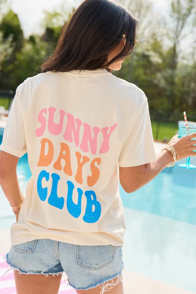 Sunny Days Club Ivory Graphic Tee