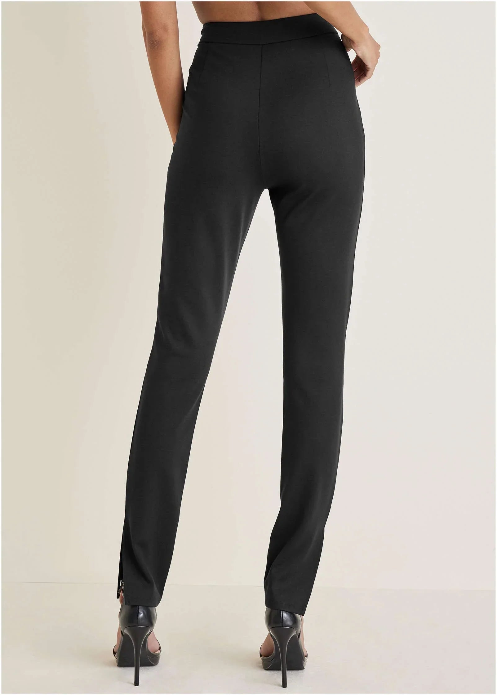 Smoothing Ponte Skinny Pants Jet Black