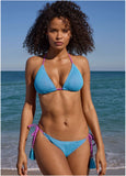 Crochet Bahamas Bikini Top Aqua Orchid