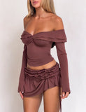DENALI MINI SKIRT CHOCOLATE
