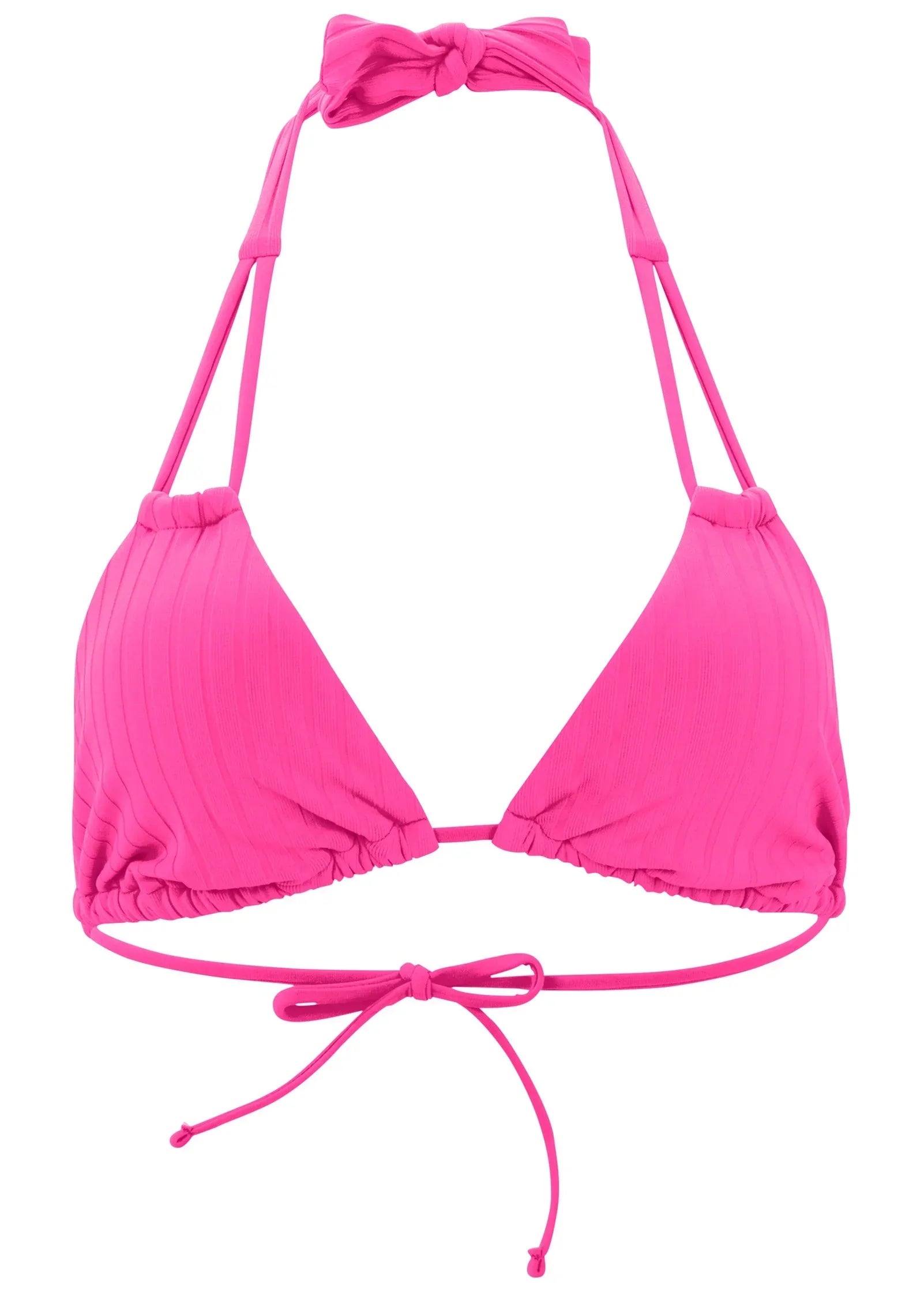 Superrib Triangle Top Hot Pink
