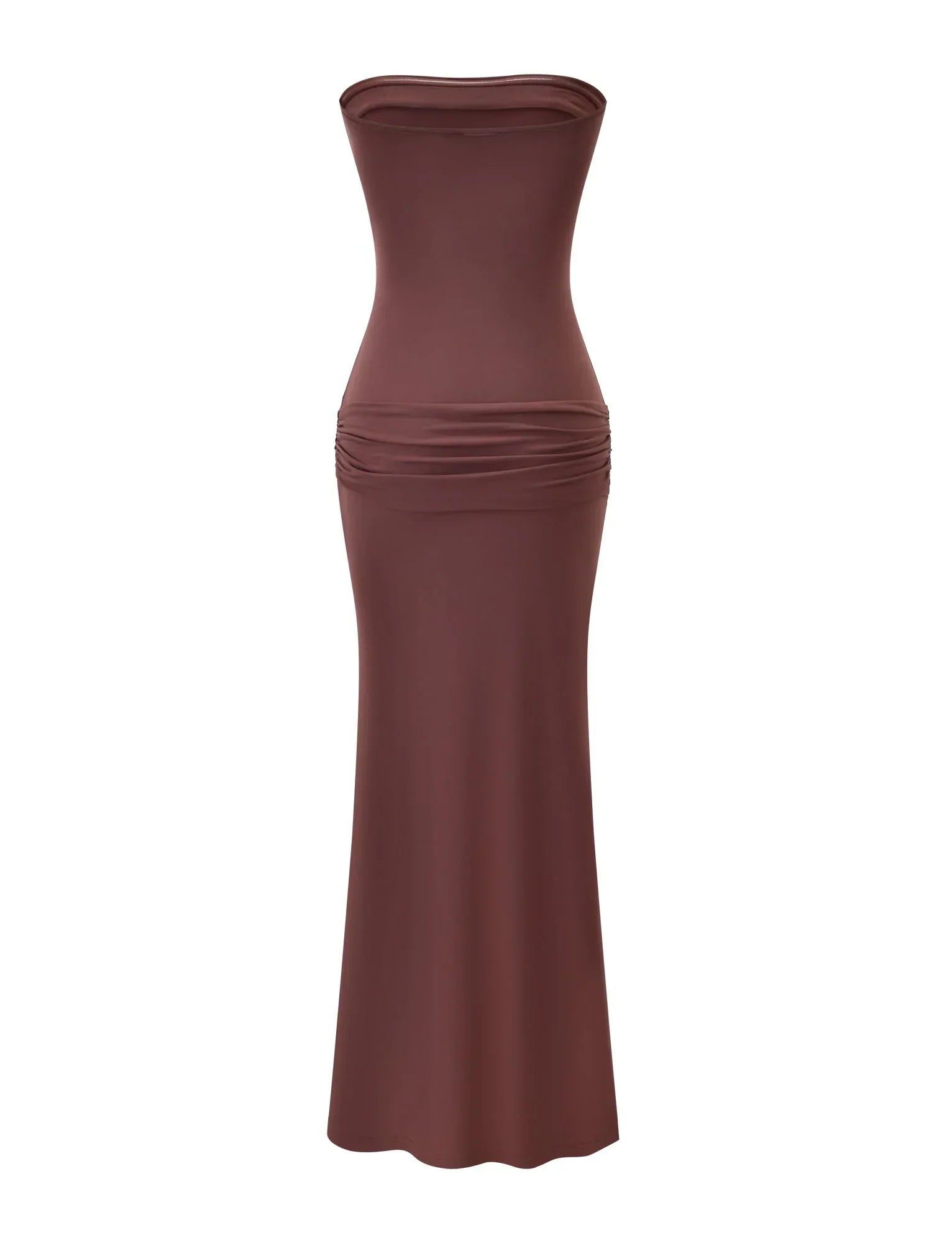 EOS SEQUIN TUBE MAXI DRESS CINNAMON CHOCOLATE
