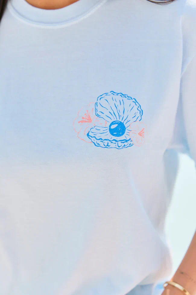 Apres Sea Light Blue Graphic Tee
