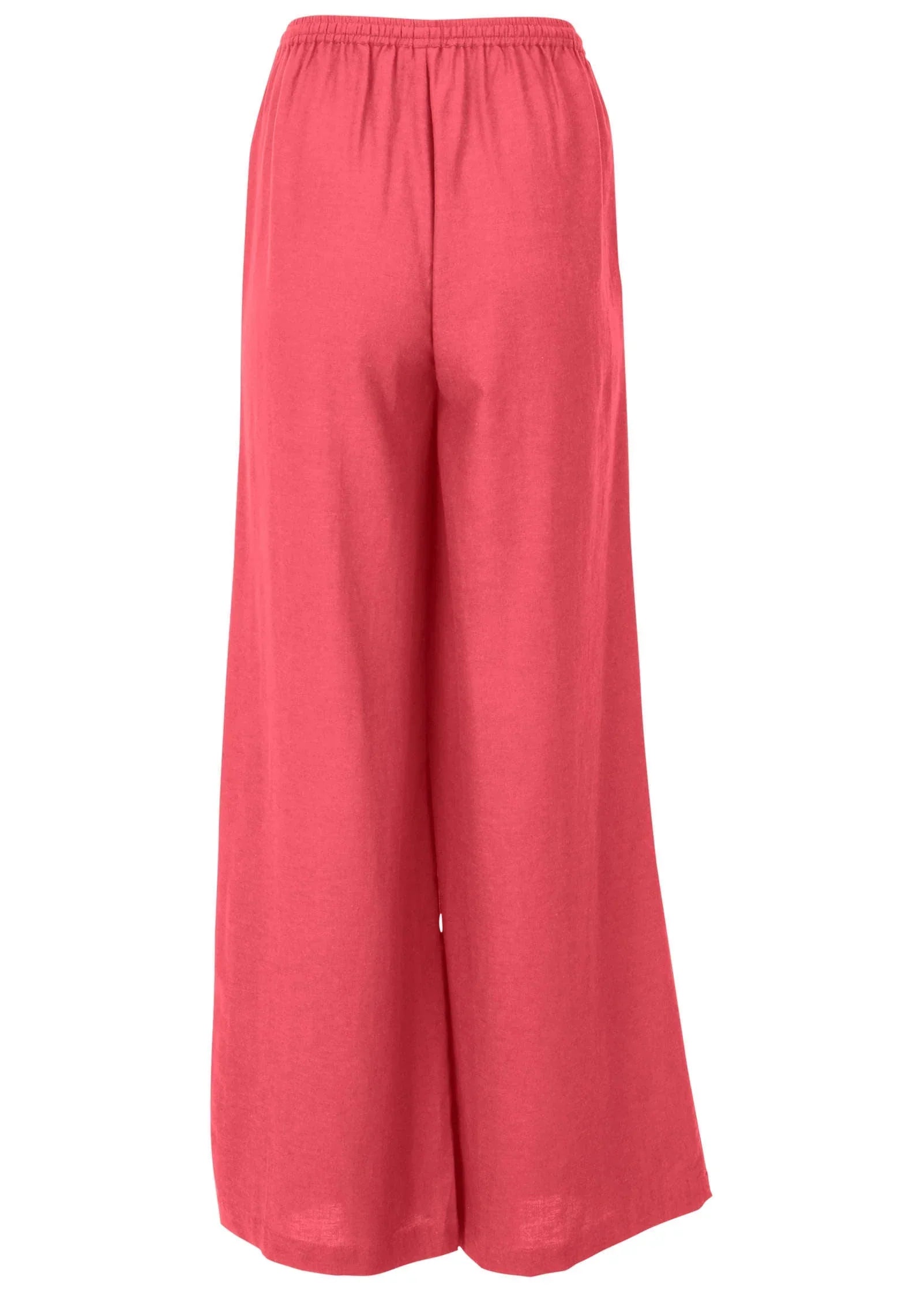 Linen Wide Leg Pant Coral