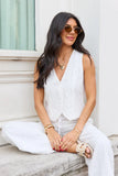 Haven White Eyelet Lace Vest