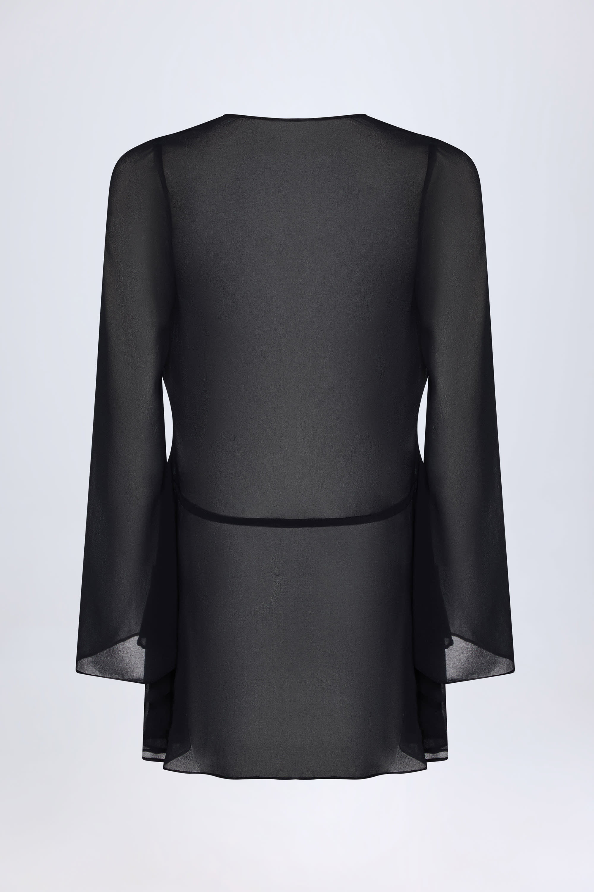 Cowl Neck Mini Dress in Black