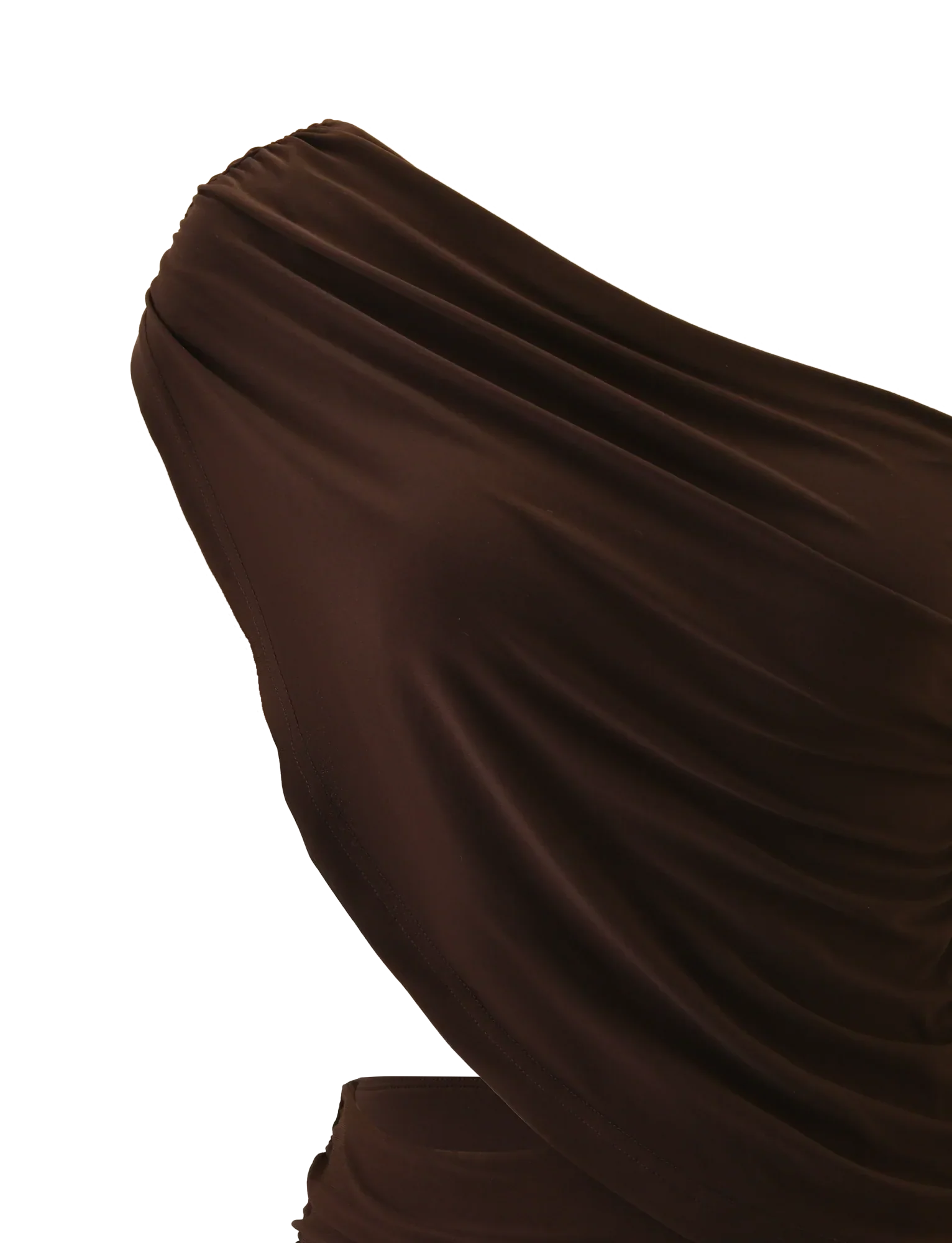 RYLAND DRAPED MINI DRESS CHOCOLATE