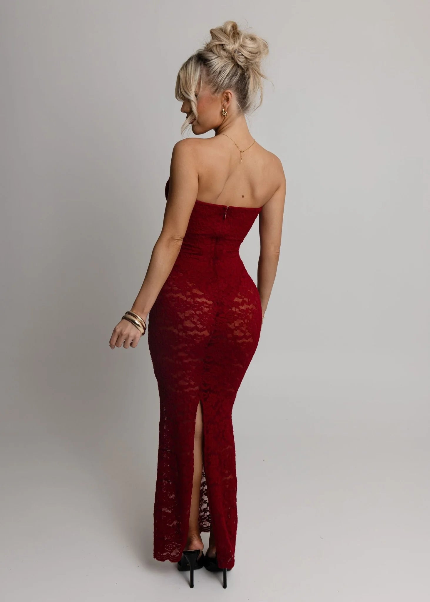 Rumour Has It Lace Maxi Dress Wine
