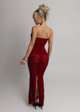 Rumour Has It Lace Maxi Dress Wine