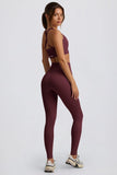 Super Sculpt Seamless High Waist Leggings in Burgundy