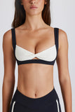 Soft Active Twist Front Sports Bra in Black