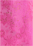 Jacquard A Line Mini Dress Pink Metallic