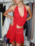 INDIGO TOP RED