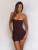 NIYA BANDAGE DRESS CHOCOLATE