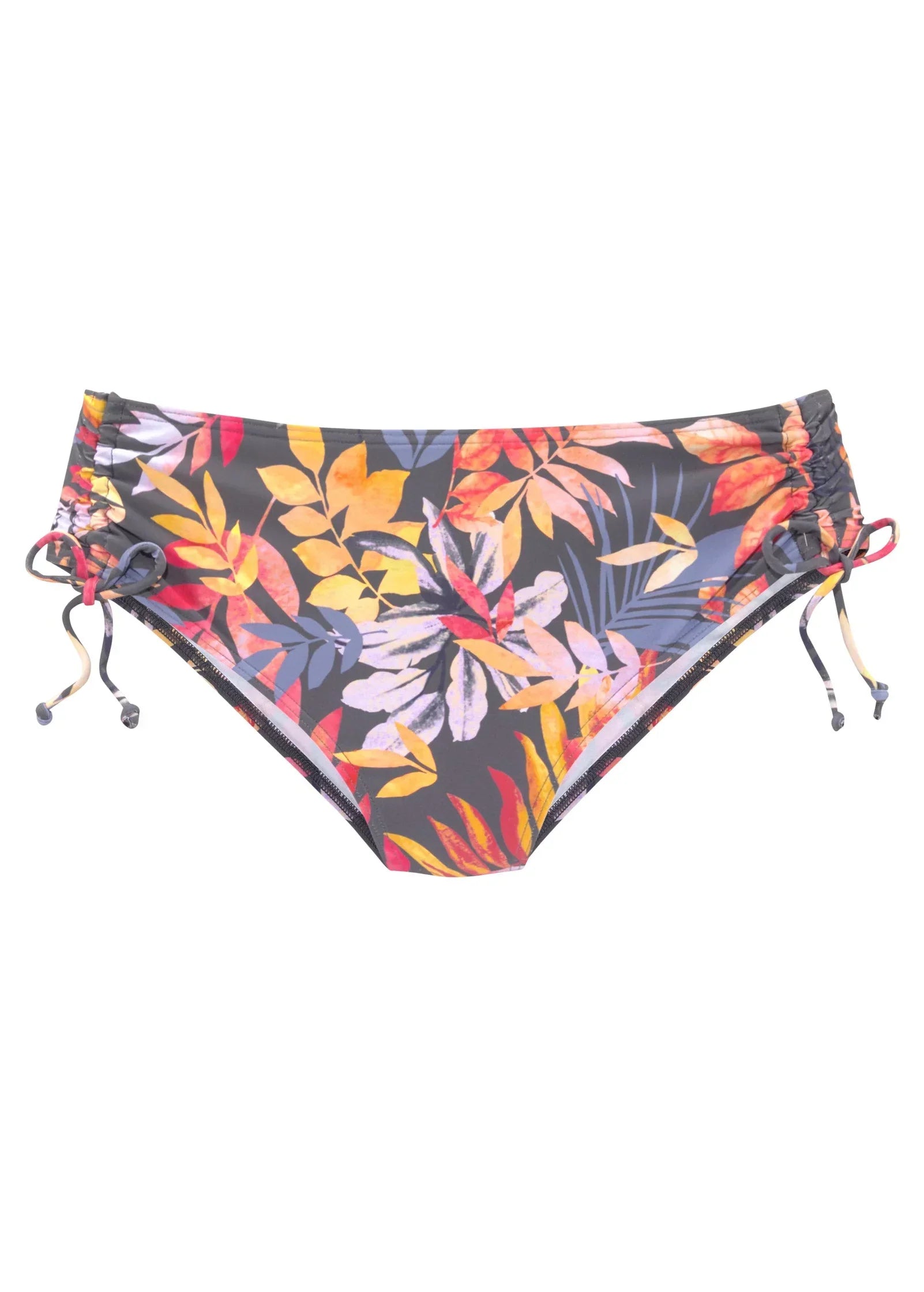 Ruched Side Mid Rise Bottom Grey Floral