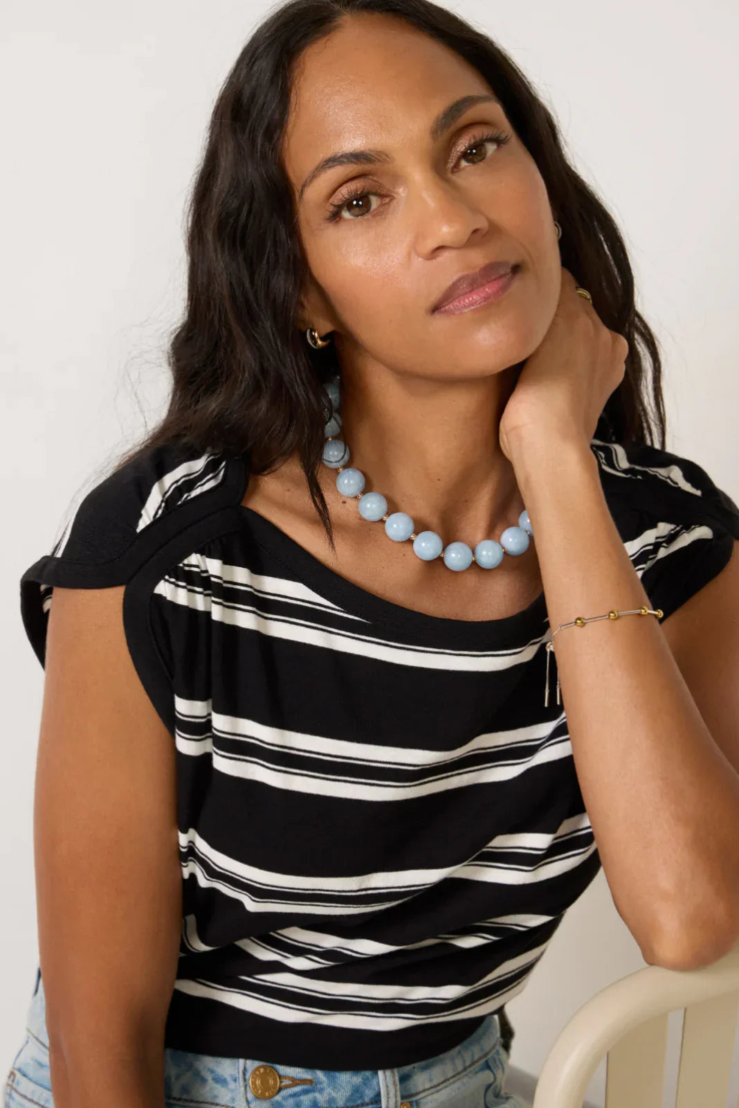 Rhissa Striped Muscle Top