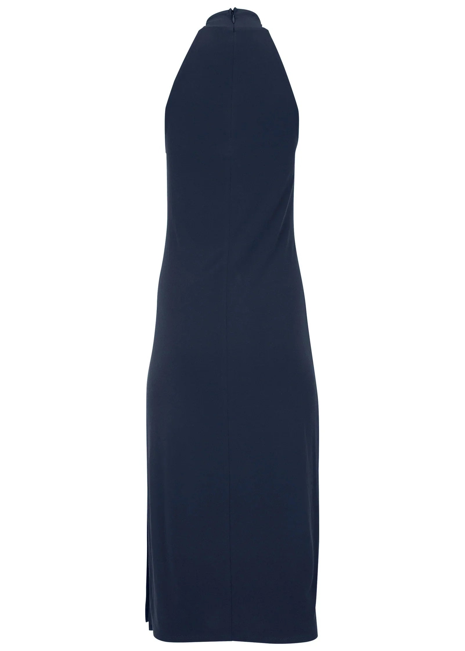 High Neck Midi Dress Navy